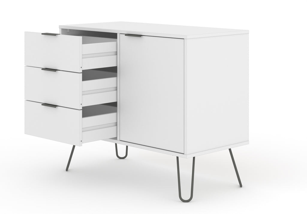 Small Sideboard With 1 Door, 3 Drawers