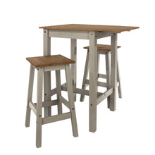 Load image into Gallery viewer, Linea Drop Leaf Breakfast Table &amp; 2 High Stools Set