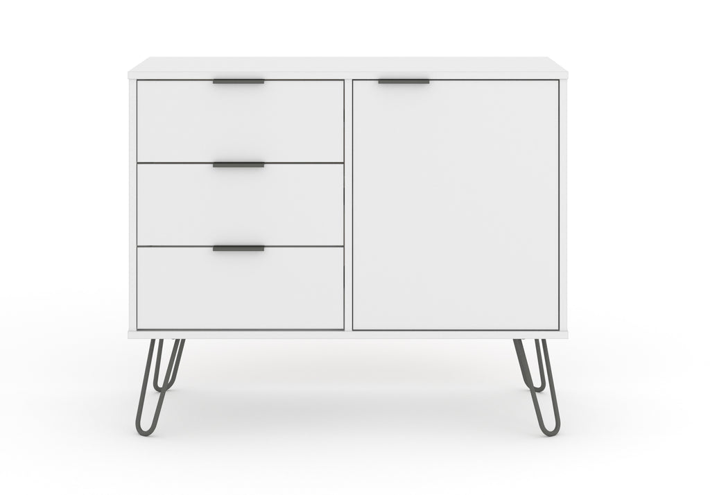 Small Sideboard With 1 Door, 3 Drawers