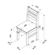 Load image into Gallery viewer, Linea Grey Ladder Back Chair (Pair)