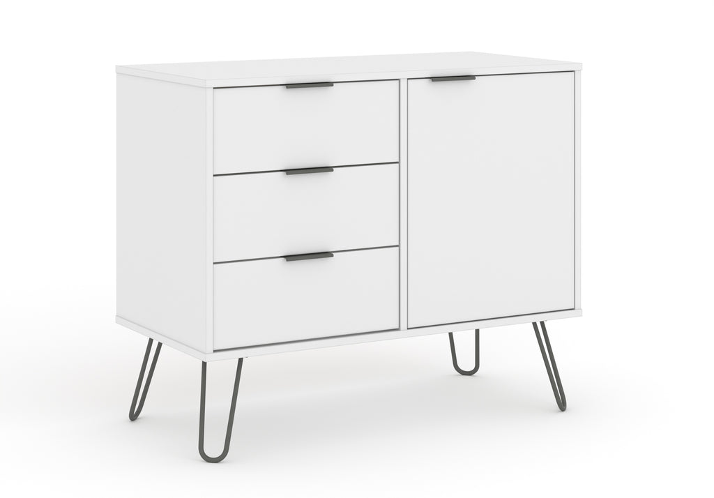 Small Sideboard With 1 Door, 3 Drawers