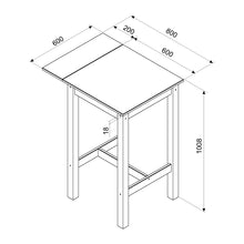 Load image into Gallery viewer, Linea Drop Leaf Breakfast Table &amp; 2 High Stools Set