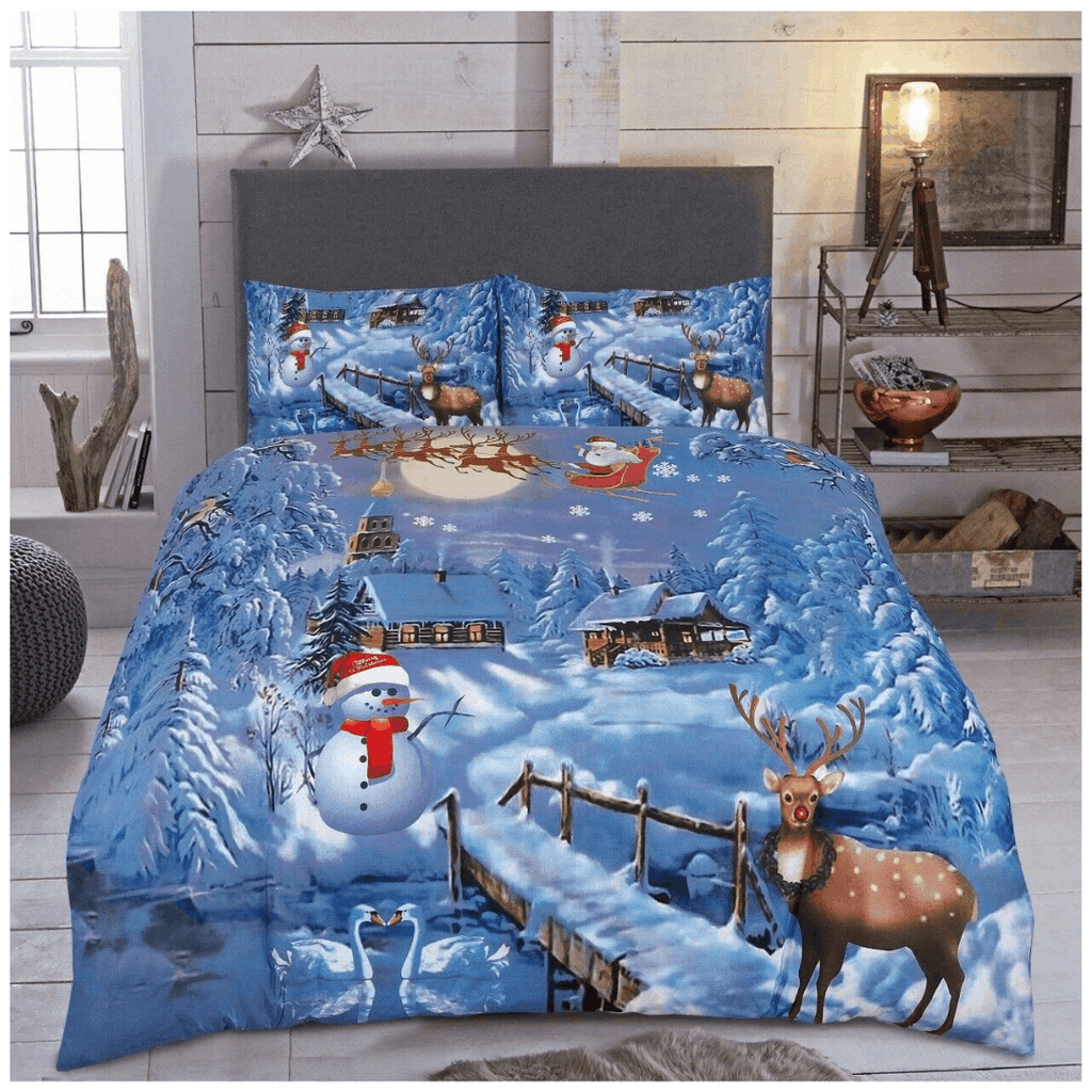 Christmas Santa Reversible Duvet Cover Set