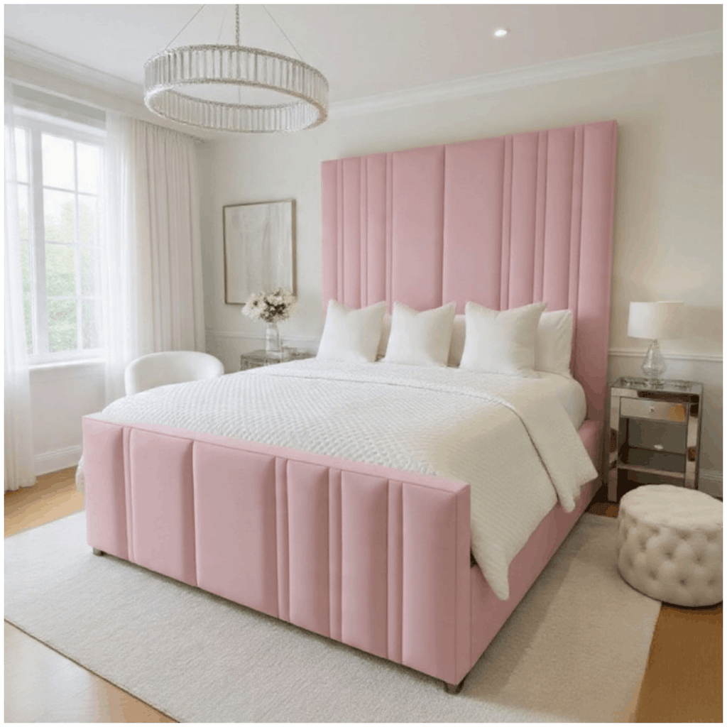80-Inch High Panel Bed with Optional Storage