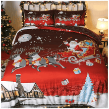Load image into Gallery viewer, Christmas Santa Reversible Duvet Cover Set