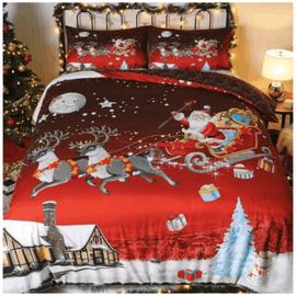 Christmas Santa Reversible Duvet Cover Set