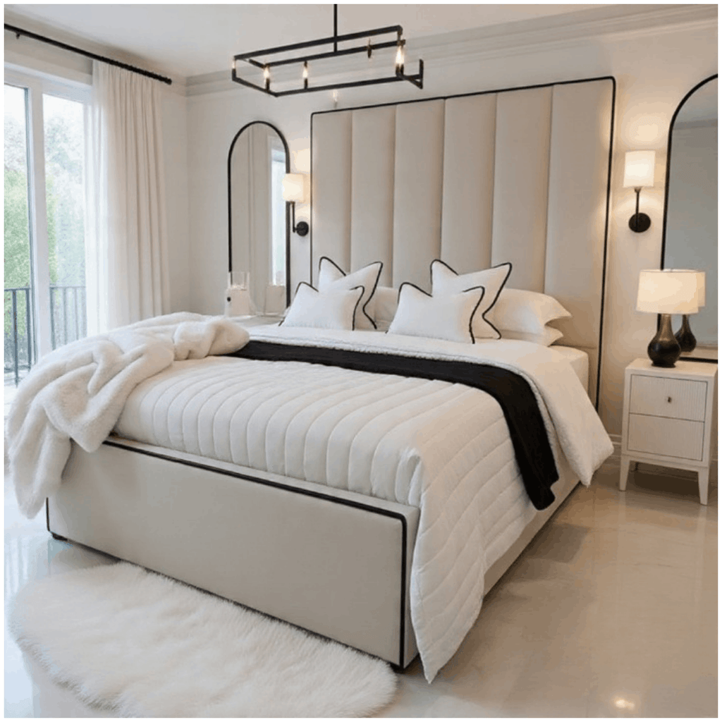 90 High Headboard Luxury Tara Panel Bed