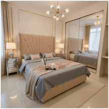 Load image into Gallery viewer, Berlin Wingback Bed – Optional Gas Lift Storage
