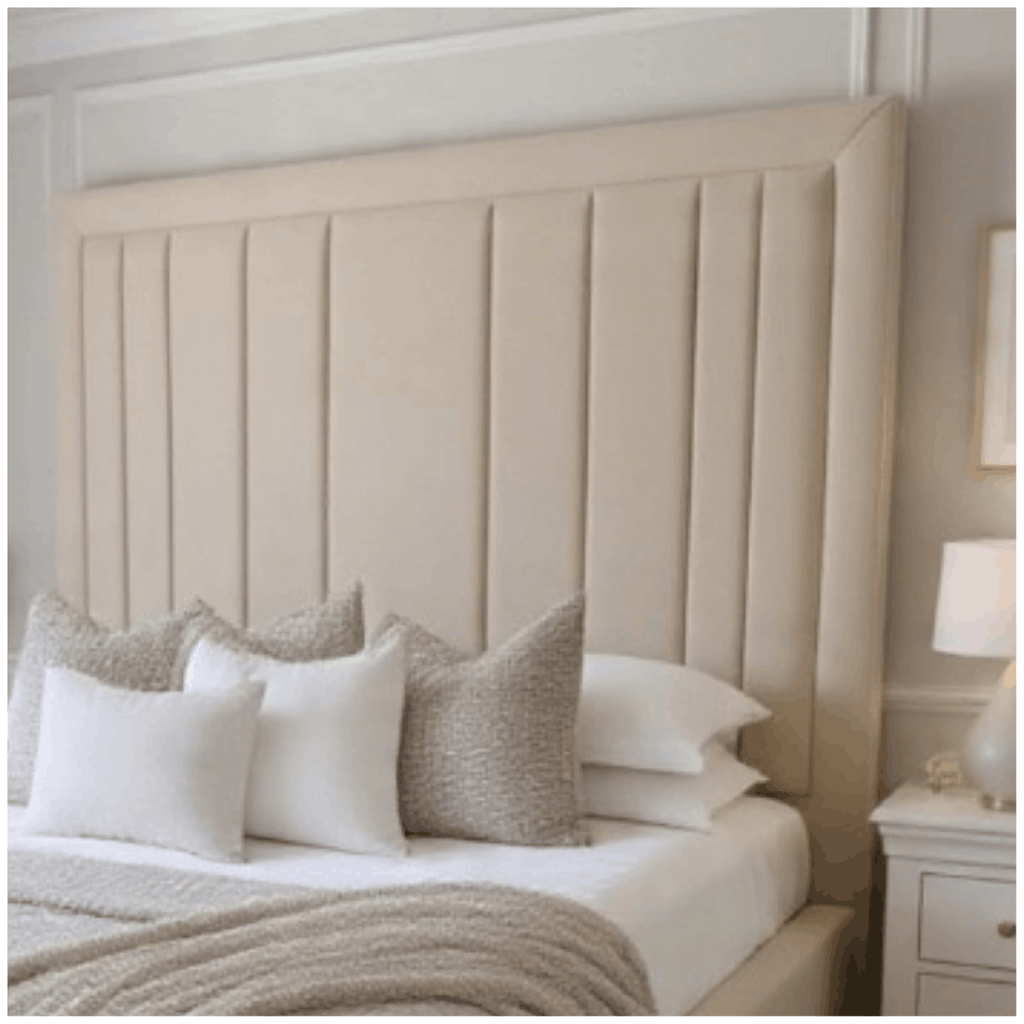 Celine High Headboard Bed – Customizable Storage Option