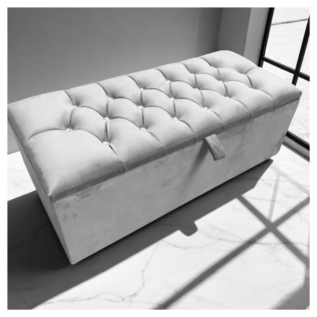 Chesterfield Velvet Ottoman with Storage – Cozy Dreams