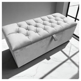 Chesterfield Velvet Ottoman with Storage