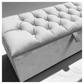 Chesterfield Velvet Ottoman with Storage