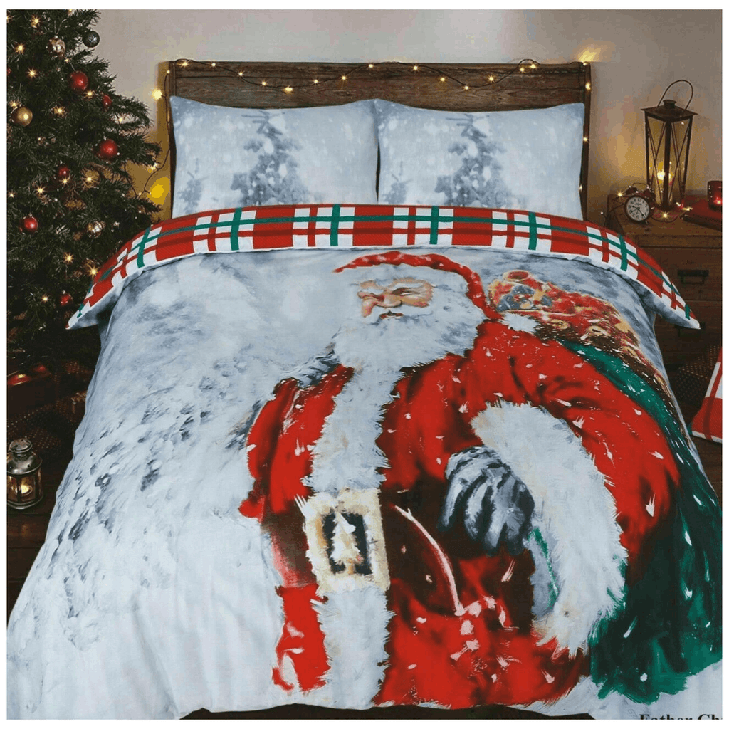 Christmas Santa Reversible Duvet Cover Set