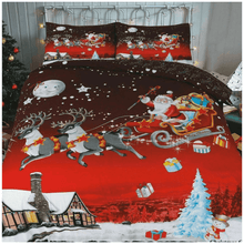 Load image into Gallery viewer, Christmas Santa Reversible Duvet Cover Set