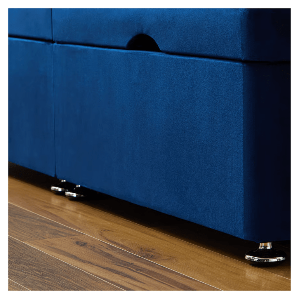 Curved Headboard Ottoman Bed