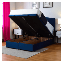 Load image into Gallery viewer, Curved Headboard Ottoman Bed