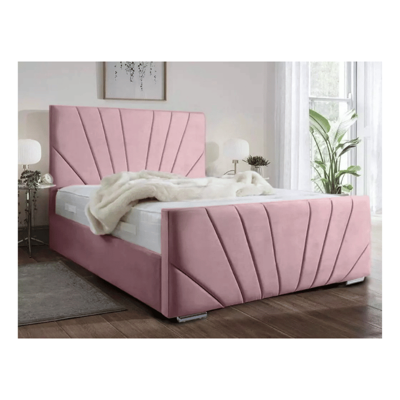 Elegant Victoria Plush Velvet Storage Bed