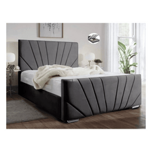 Load image into Gallery viewer, Elegant Victoria Plush Velvet Storage Bed