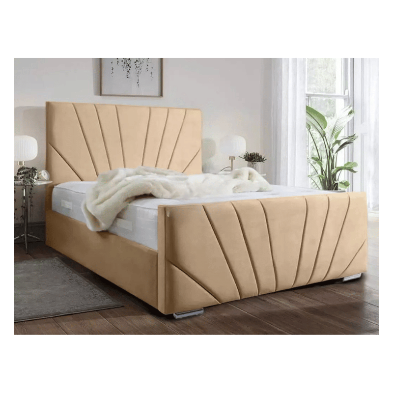 Elegant Victoria Plush Velvet Storage Bed