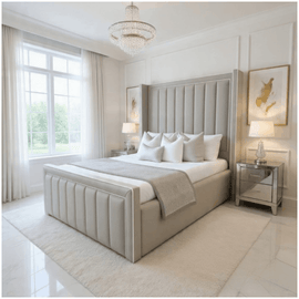 Elegant Wingback Line Bed