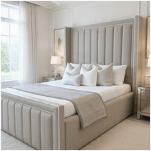 Load image into Gallery viewer, Elegant Wingback Line Bed