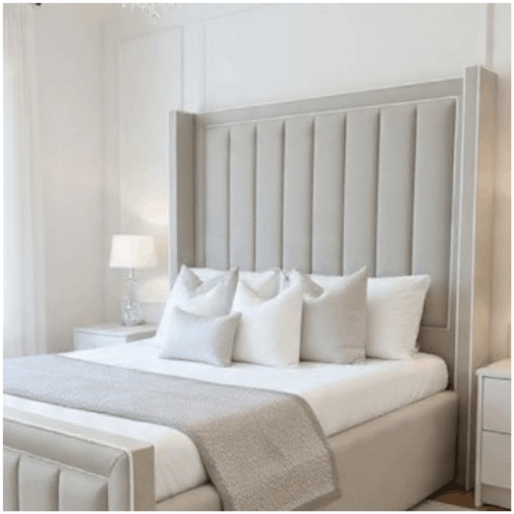 Elegant Wingback Line Bed