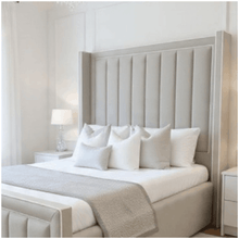 Load image into Gallery viewer, Elegant Wingback Line Bed