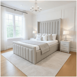 Elegant Wingback Line Bed