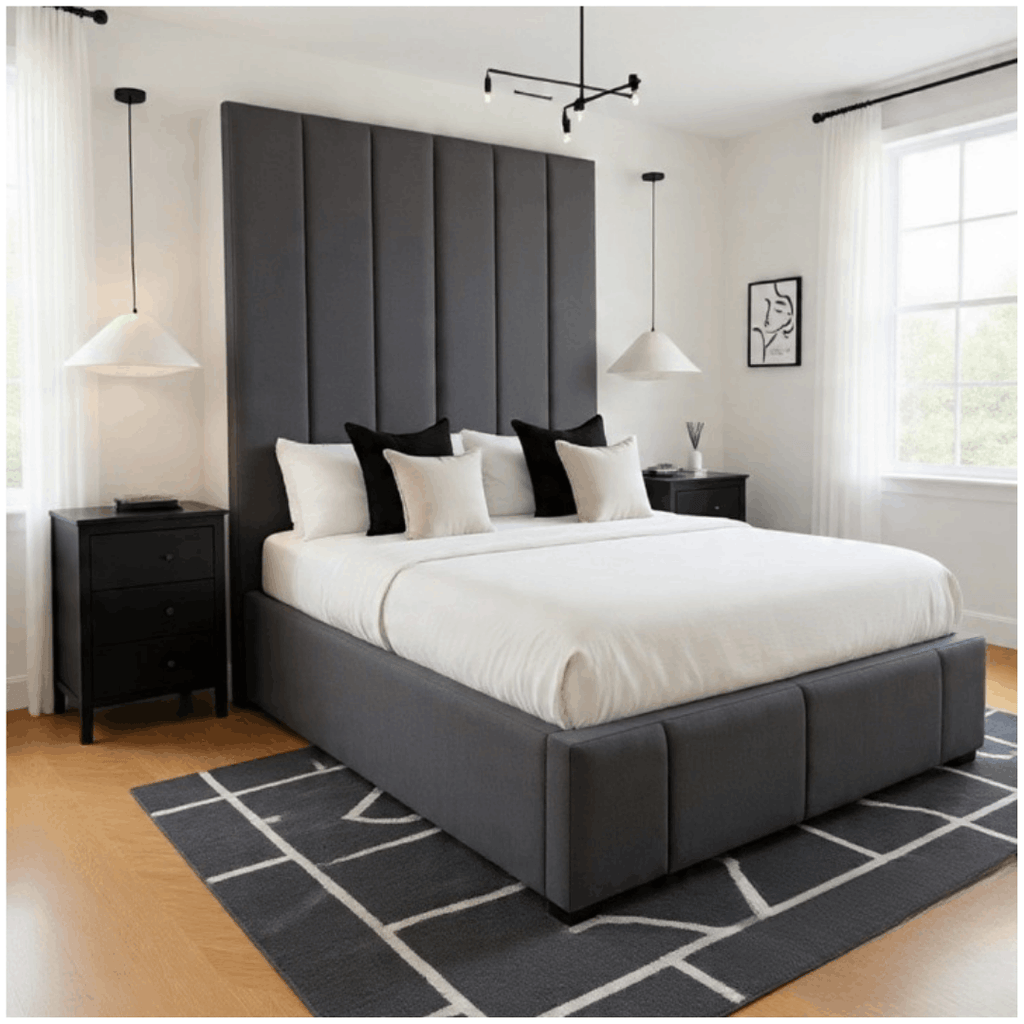 Hannah 80" High Headboard Panel Bed