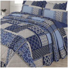 Load image into Gallery viewer, Luxury 3 Piece Quilted Patchwork Bedspread
