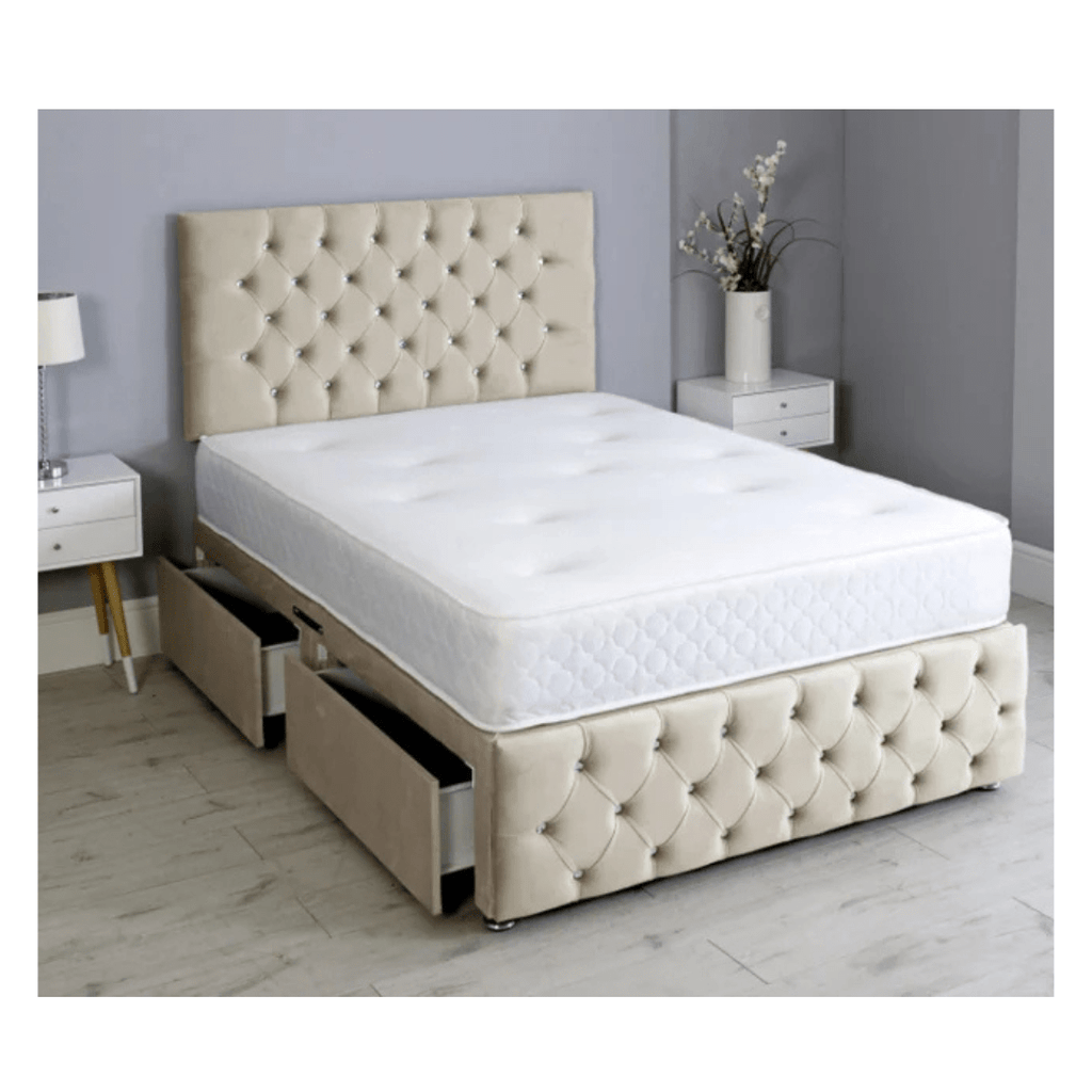 Luxury Button-Tufted Divan Bed