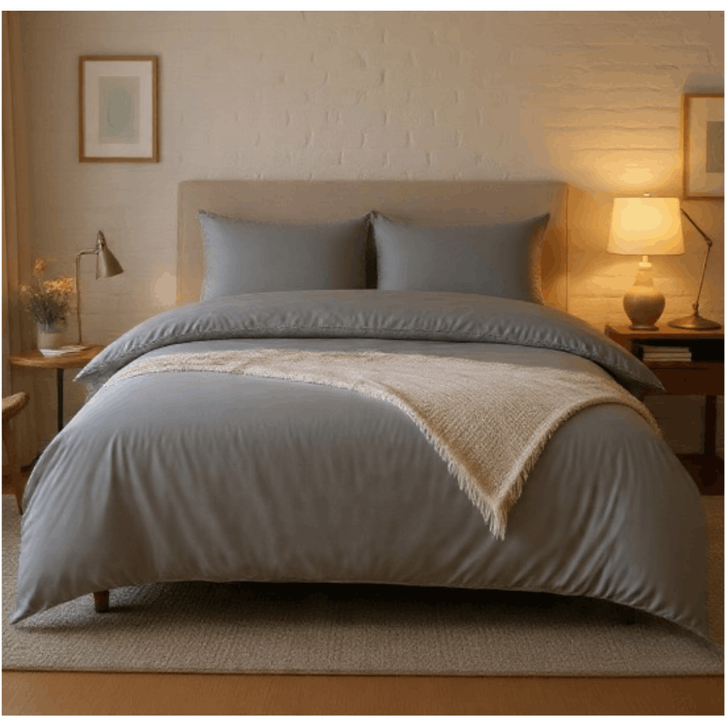 Luxury Egyptian Cotton Duvet Set with Fitted Sheet