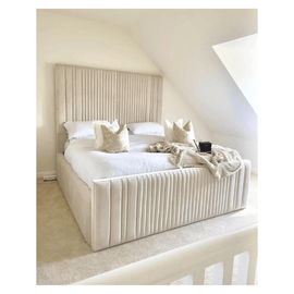 Luxury High Headboard Panel Bed