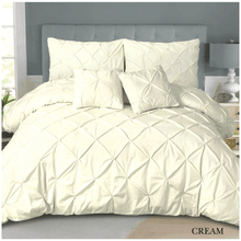 Load image into Gallery viewer, Luxury Pintuck Bedding Set 68 Pick Poly Cotton Duvet Set