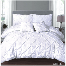Load image into Gallery viewer, Luxury Pintuck Bedding Set 68 Pick Poly Cotton Duvet Set