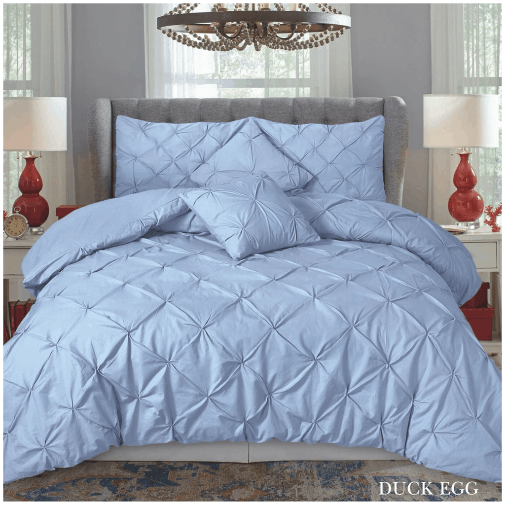 Luxury Pintuck Bedding Set 68 Pick Poly Cotton Duvet Set