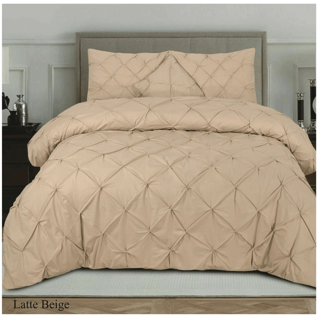 Luxury Pintuck Bedding Set 68 Pick Poly Cotton Duvet Set