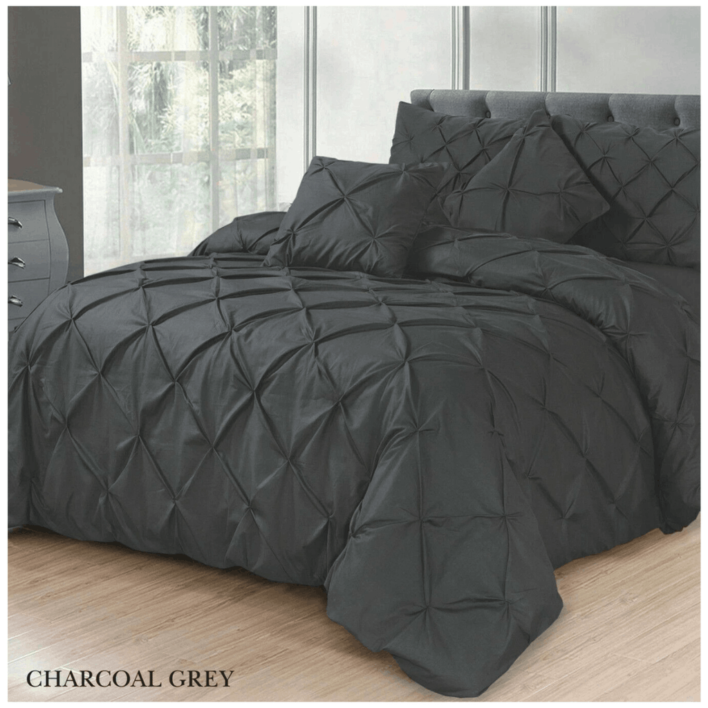 Luxury Pintuck Bedding Set 68 Pick Poly Cotton Duvet Set