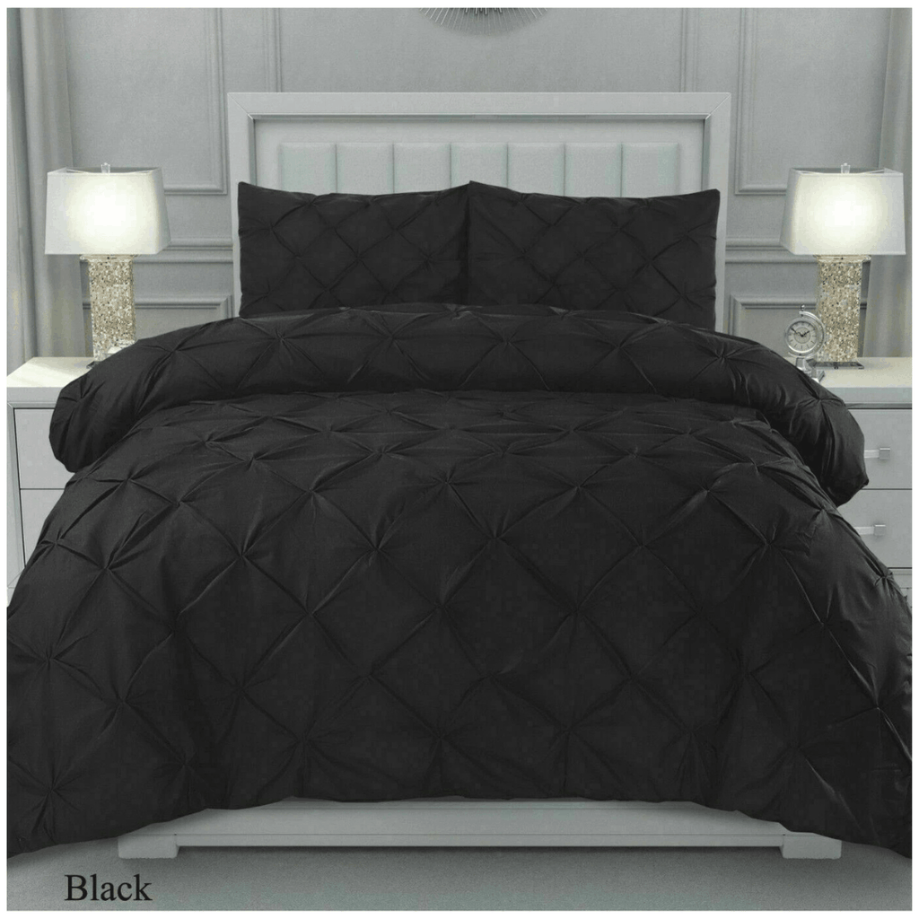 Luxury Pintuck Bedding Set 68 Pick Poly Cotton Duvet Set