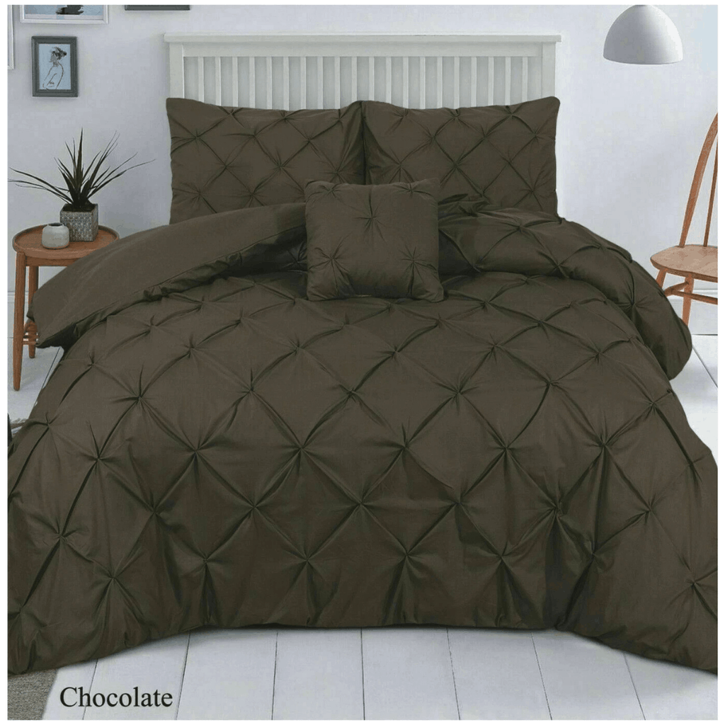 Luxury Pintuck Bedding Set 68 Pick Poly Cotton Duvet Set