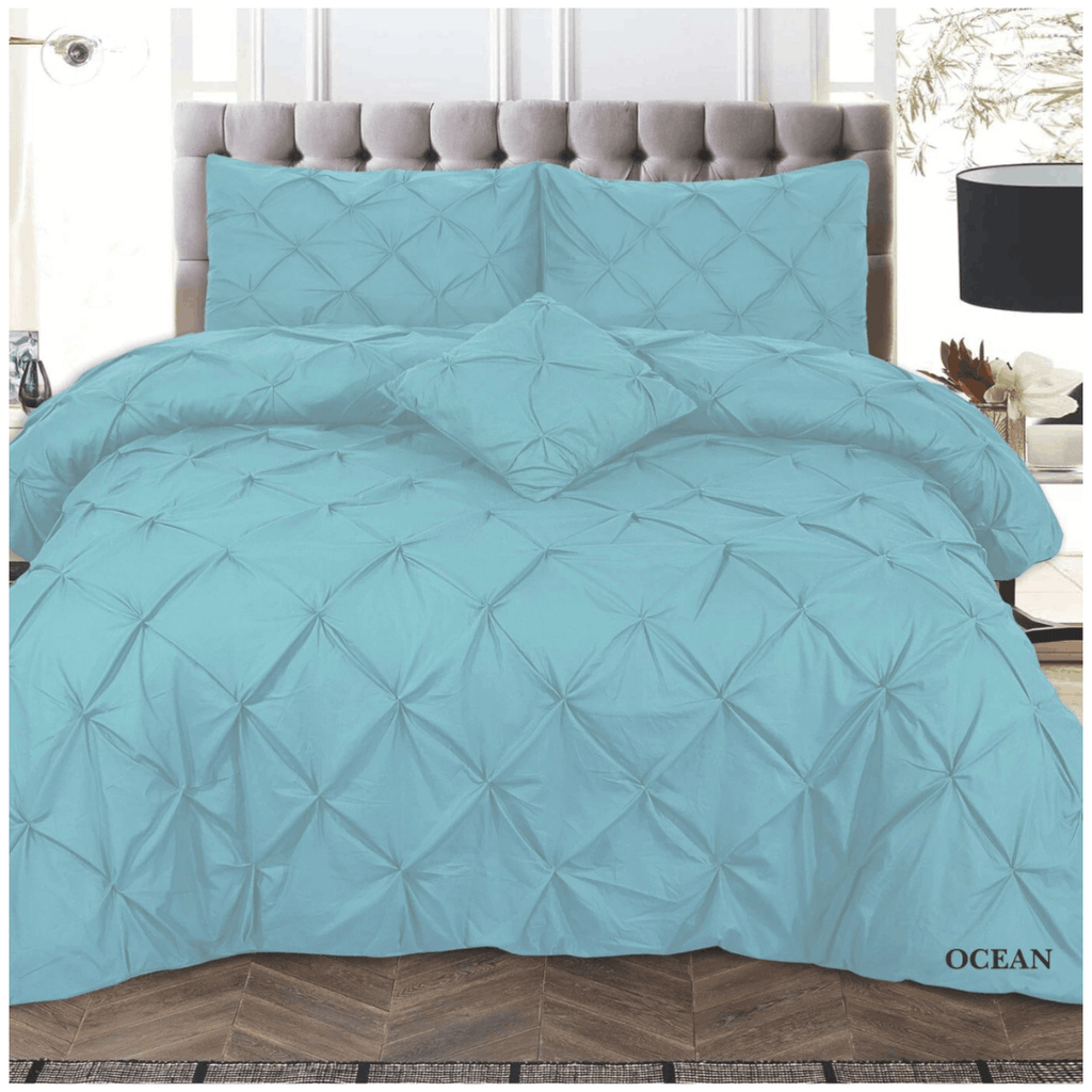 Luxury Pintuck Bedding Set 68 Pick Poly Cotton Duvet Set