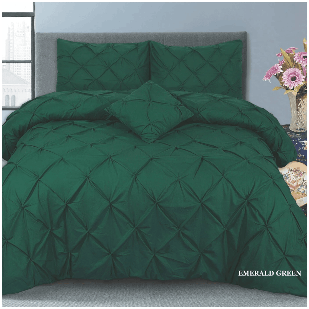 Luxury Pintuck Bedding Set 68 Pick Poly Cotton Duvet Set