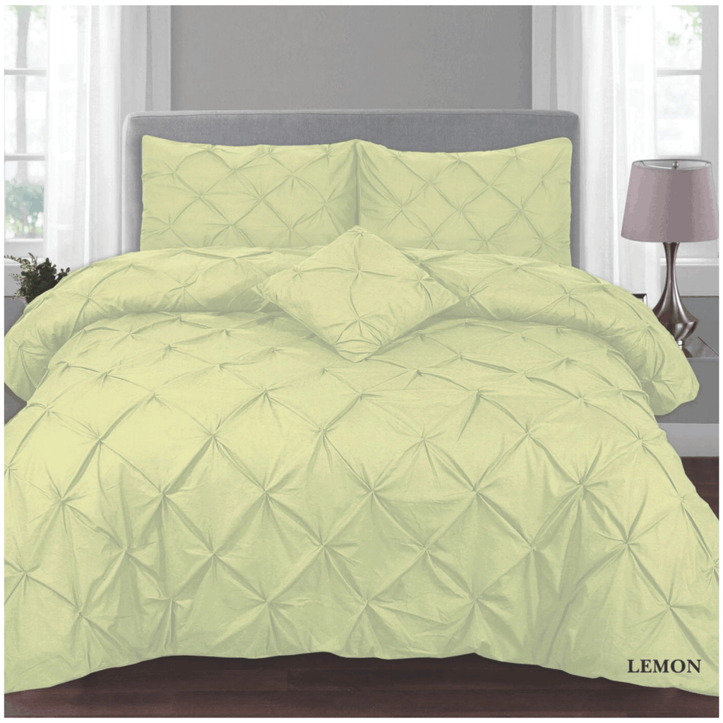Luxury Pintuck Bedding Set 68 Pick Poly Cotton Duvet Set