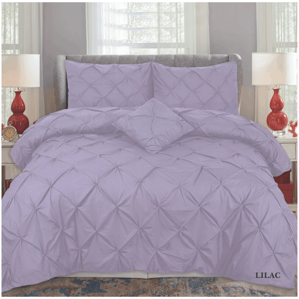 Luxury Pintuck Bedding Set 68 Pick Poly Cotton Duvet Set