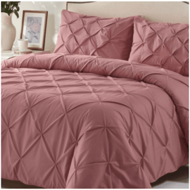 Luxury Pintuck Bedding Set 68 Pick Poly Cotton Duvet Set