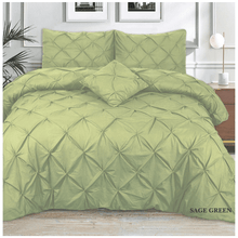 Load image into Gallery viewer, Luxury Pintuck Bedding Set 68 Pick Poly Cotton Duvet Set