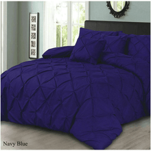Load image into Gallery viewer, Luxury Pintuck Bedding Set 68 Pick Poly Cotton Duvet Set