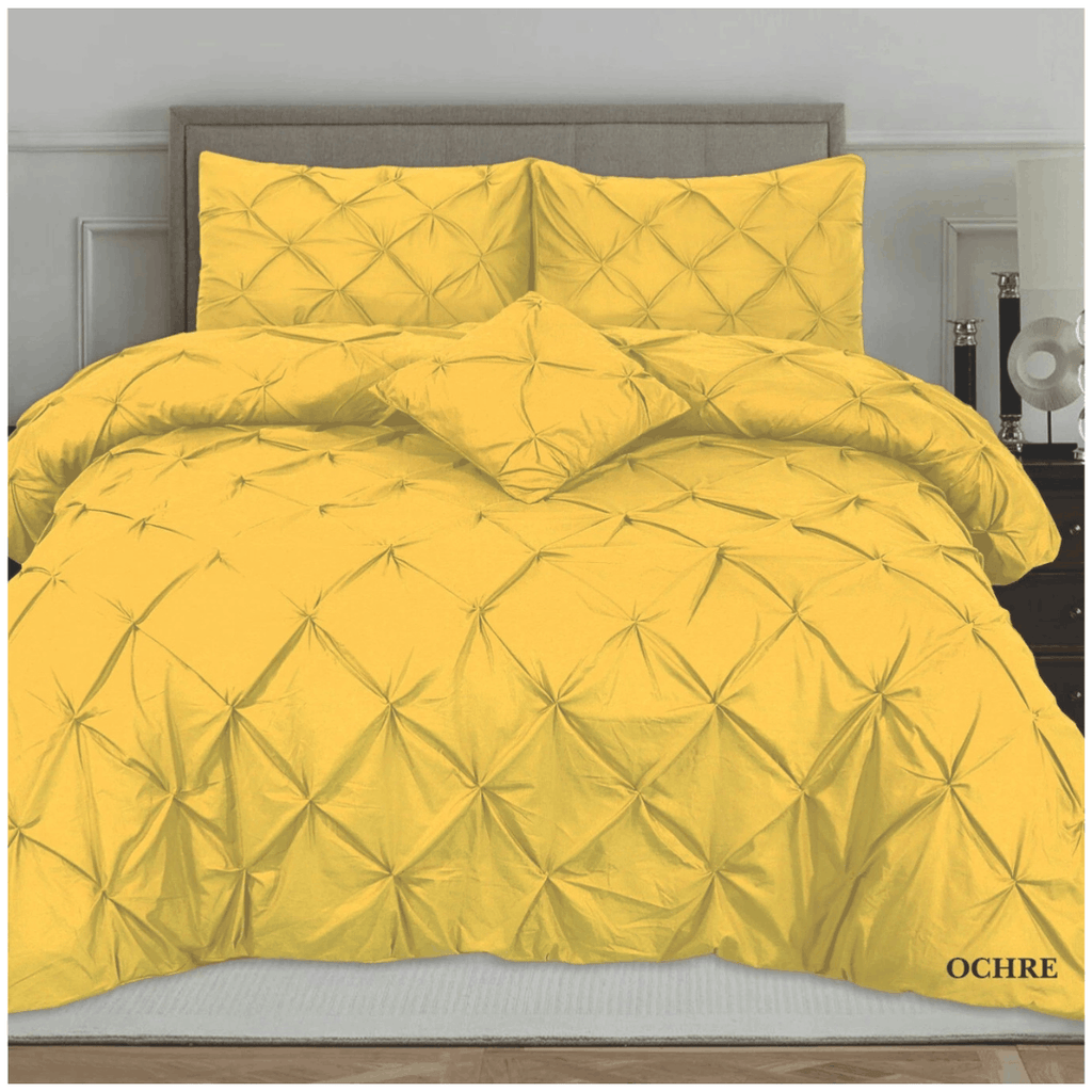 Luxury Pintuck Bedding Set 68 Pick Poly Cotton Duvet Set
