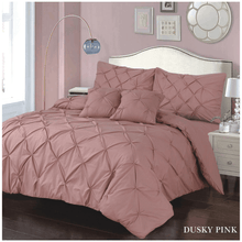 Load image into Gallery viewer, Luxury Pintuck Bedding Set 68 Pick Poly Cotton Duvet Set