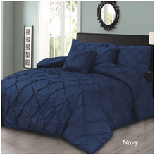 Load image into Gallery viewer, Luxury Pintuck Bedding Set 68 Pick Poly Cotton Duvet Set